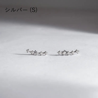 Five stones ラインピアス