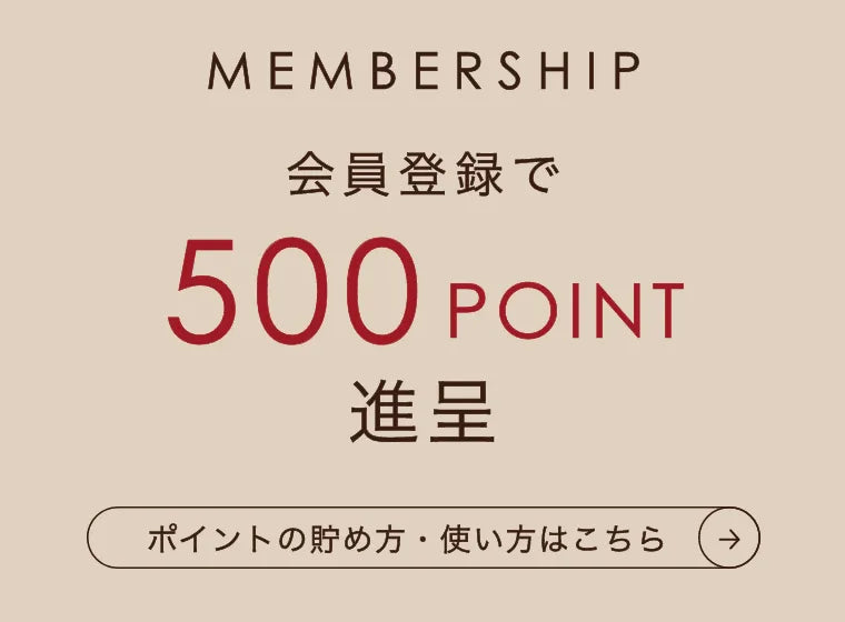 会員登録で500ポイント進呈
